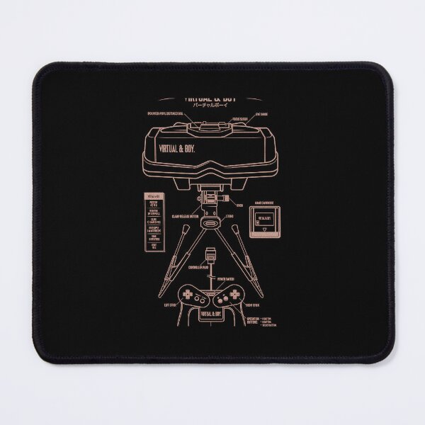 Item preview, Virtual Boy Japanese Technical Schematic Blueprint Gaming Art designed and sold by silla10.
