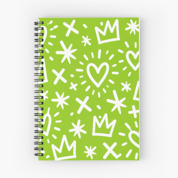 Item preview, Green Heart Crown Doodle Pattern Pop Art designed and sold by FestivityFinds.