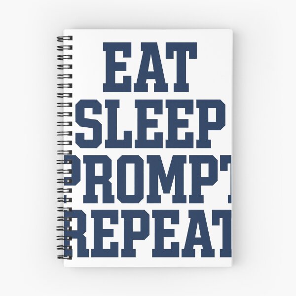 Item preview, Eat Sleep Prompt Repeat Funny AI T-Shirt designed and sold by BerkleyCo.