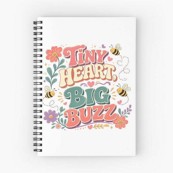Item preview, Tiny Heart Big Buzz Cute Bee Floral Retro Spring Garden Art Design designed and sold by inkoutninja.