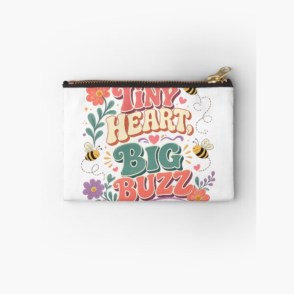 Item preview, Tiny Heart Big Buzz Cute Bee Floral Retro Spring Garden Art Design designed and sold by inkoutninja.