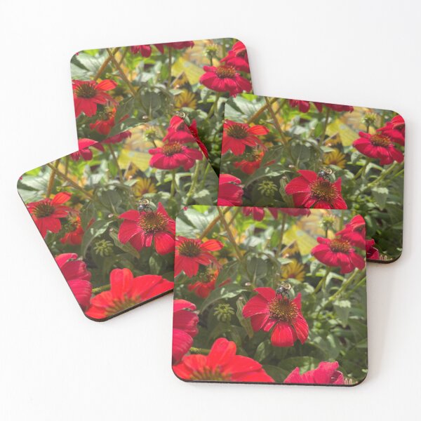 Item preview, Bee on a red flower designed and sold by EleniA8.