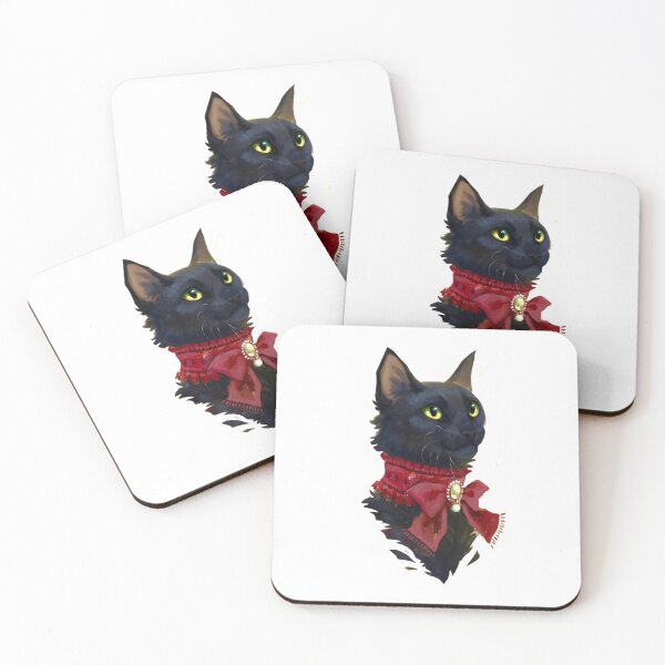 Item preview, Black Cat With Red Bow designed and sold by bolotehmur.