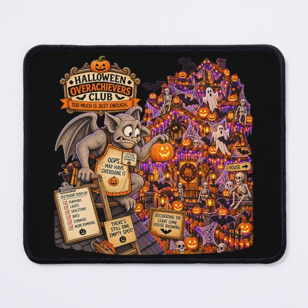Item preview, ⚡HALLOWEEN OVERACHIEVERS CLUB - Greg Gargoyle Exterior Decorating Commitee - dark version designed and sold by WheelieGdArt.