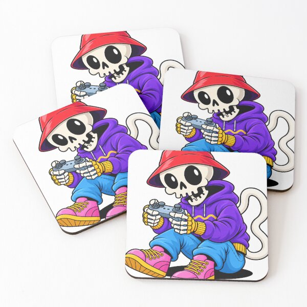Item preview, Skeleton Gamer – Cool Gaming Skeleton with Controller designed and sold by SnapStickerHub.