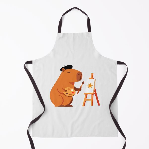 Item preview, Cute Capybara Artist Wearing Beret Painting Art designed and sold by pattman.