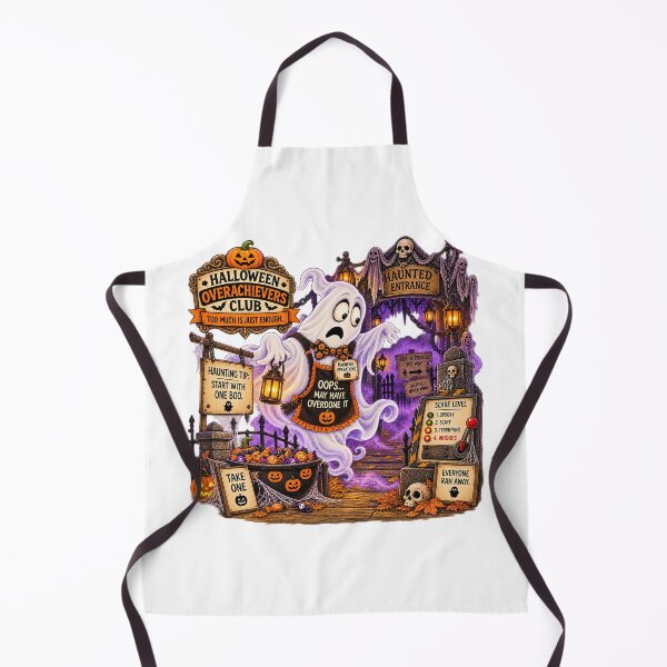 Item preview, ⚡HALLOWEEN OVERACHIEVERS CLUB - Garry Ghost's Overachiever Haunted House designed and sold by WheelieGdArt.