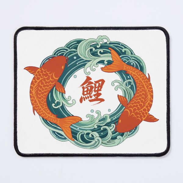 Item preview, Japanese Koi Carp Waves Circle designed and sold by Onigirineko .