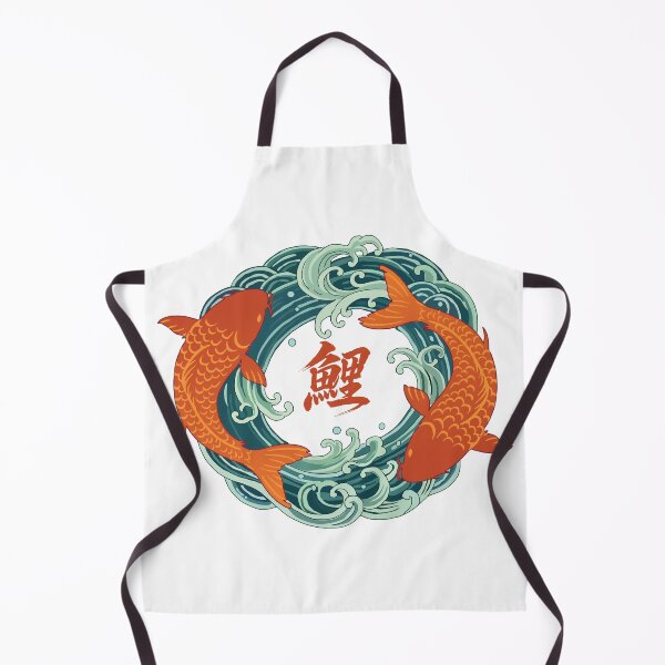 Item preview, Japanese Koi Carp Waves Circle designed and sold by Onigirineko .