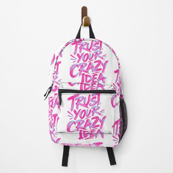 Item preview, Trust Your Crazy Idea Vibrant Brush Lettering Motivational Design designed and sold by DreamPetal.
