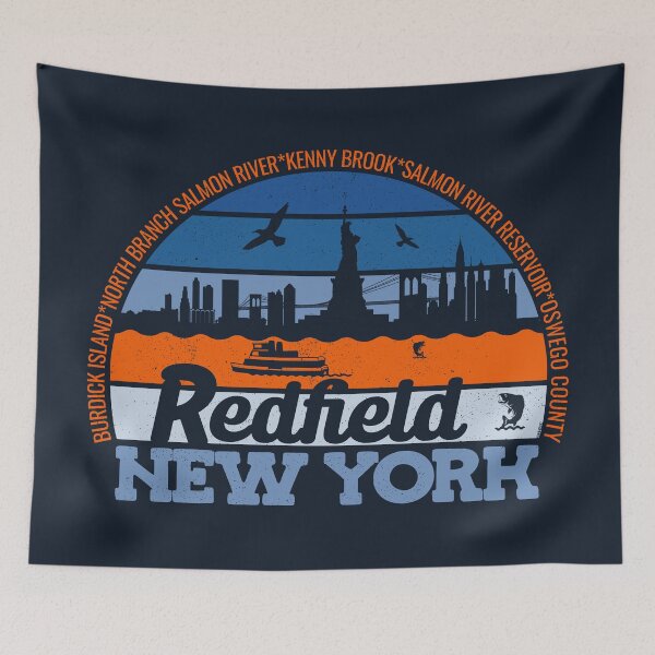 Item preview, Redfield New York Sunset Retro Vintage Local Pride Logo designed and sold by CRHPOD20.