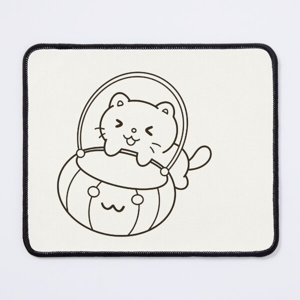 Item preview, Cute Hand Drawn Kitten Basket Gift Art designed and sold by Porpor Artwork.