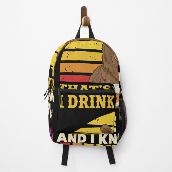 Item preview, Bear Drinks Whiskey Hates People Knows Things Funny Retro Sunset designed and sold by JOANDOORNE.