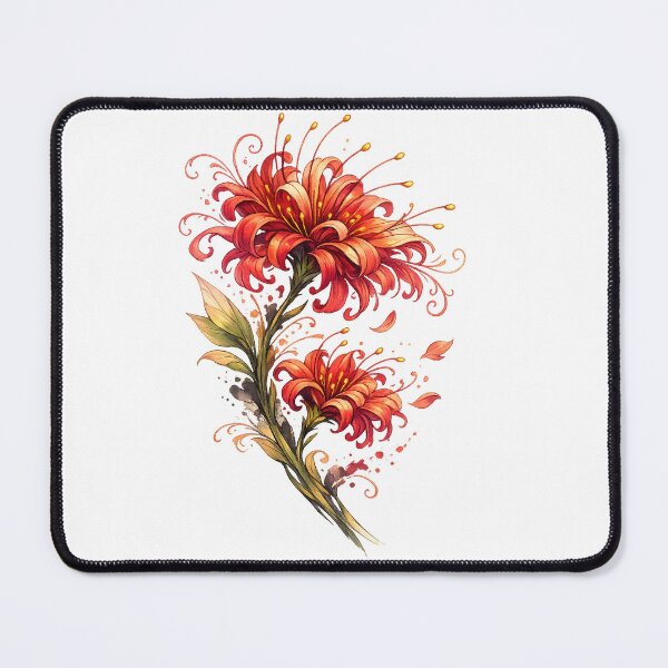 Item preview, Fiery Red Orange Lily Flowers Botanical Floral Garden Art Design designed and sold by inkoutninja.