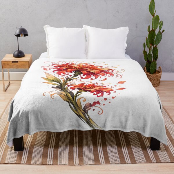 Item preview, Fiery Red Orange Lily Flowers Botanical Floral Garden Art Design designed and sold by inkoutninja.