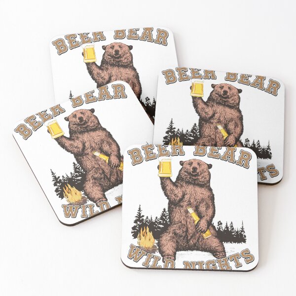 Item preview, Bear Drinking Beer By Campfire designed and sold by JOANDOORNE.