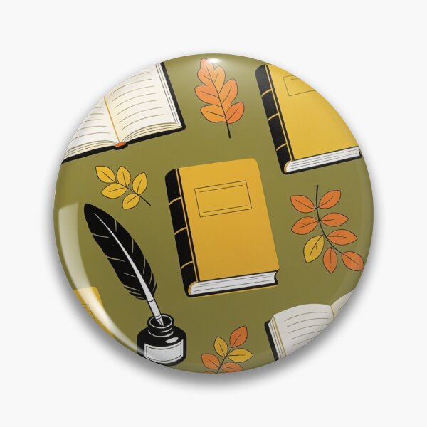 Item preview, Dark Academia Book Quill Ink Autumn Pattern designed and sold by FestivityFinds.