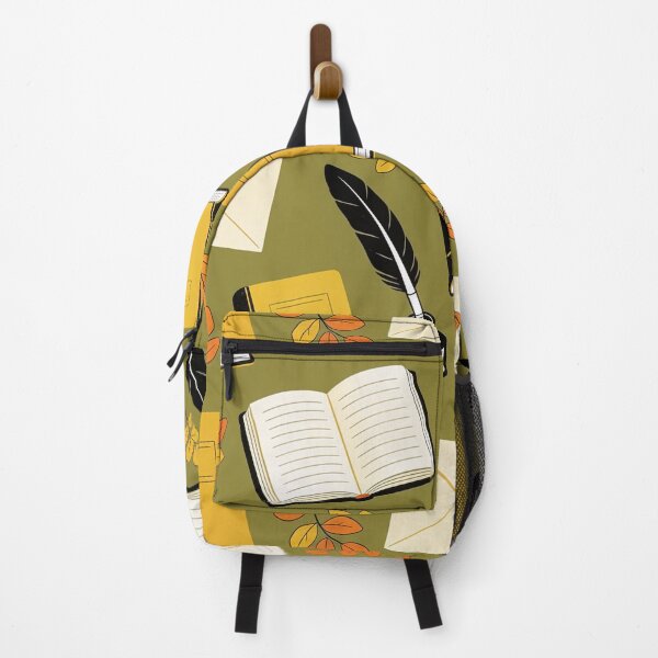 Item preview, Dark Academia Book Quill Ink Autumn Pattern designed and sold by FestivityFinds.