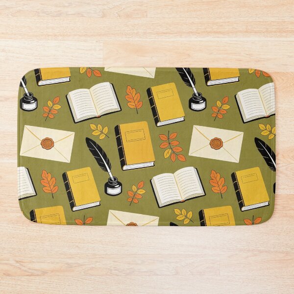 Item preview, Dark Academia Book Quill Ink Autumn Pattern designed and sold by FestivityFinds.
