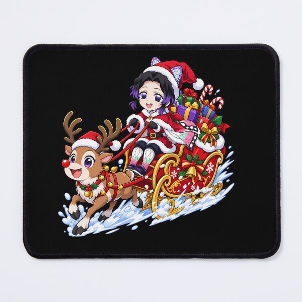 Item preview, Shinobu Kocho Demon Slayer Christmas Sleigh Reindeer designed and sold by mildaclairmo.