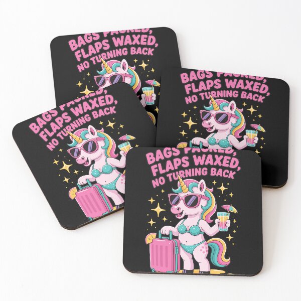 Item preview, Vacation Unicorn Bikini Sunglasses Tropical Drink Suitcase Quote designed and sold by JOANDOORNE.