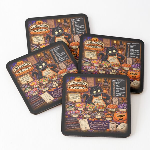 Item preview, ⚡HALLOWEEN OVERACHIEVERS CLUB -  Kat's Candy Sorting Chaos - dark version designed and sold by WheelieGdArt.