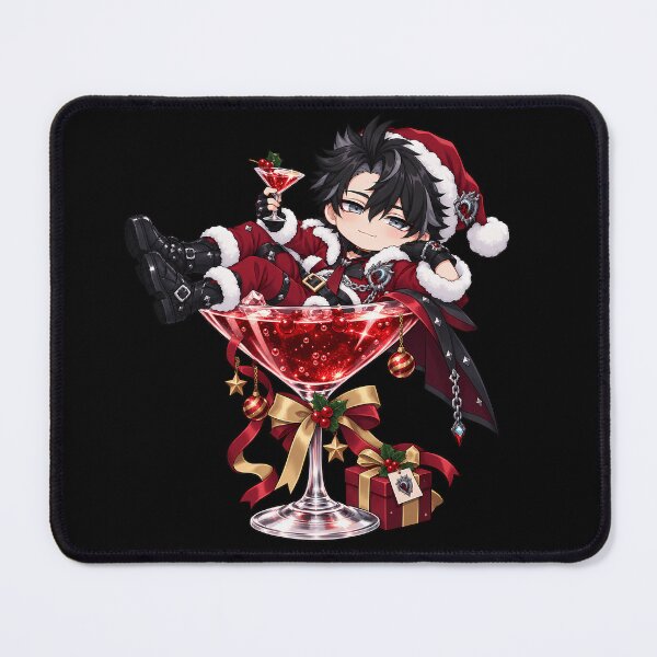 Item preview, Wriothesley Genshin Impact Christmas Chibi Cocktail Martini designed and sold by mildaclairmo.