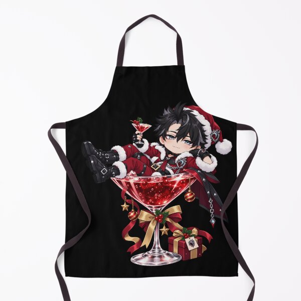 Item preview, Wriothesley Genshin Impact Christmas Chibi Cocktail Martini designed and sold by mildaclairmo.