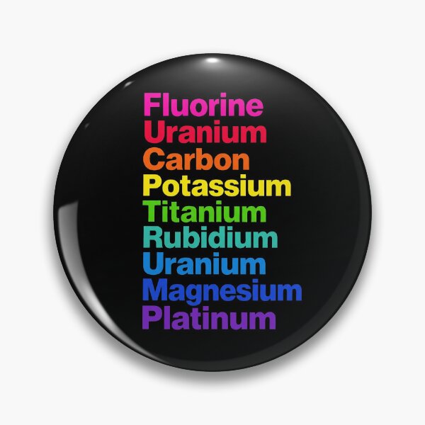 Item preview, Fluorine Uranium Carbon Potassium Titanium Rubidium Uranium Magnesium Platinum designed and sold by PaletteFld.