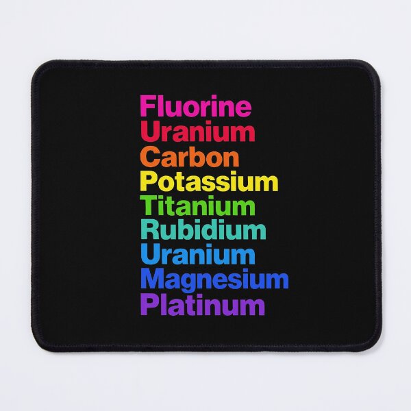 Item preview, Fluorine Uranium Carbon Potassium Titanium Rubidium Uranium Magnesium Platinum designed and sold by PaletteFld.