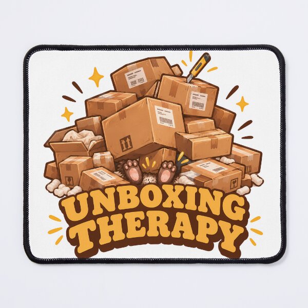 Item preview, Unboxing Therapy Funny Shopping Addict Hedgehog Cardboard Boxes designed and sold by ianm1028.