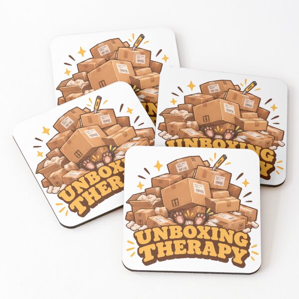 Item preview, Unboxing Therapy Funny Shopping Addict Hedgehog Cardboard Boxes designed and sold by ianm1028.