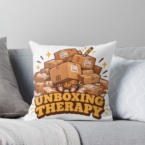 Item preview, Unboxing Therapy Funny Shopping Addict Hedgehog Cardboard Boxes designed and sold by ianm1028.