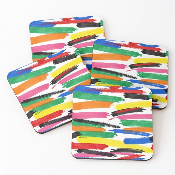Item preview, Colorful Abstract Paint Brushstroke Seamless Pattern designed and sold by FestivityFinds.