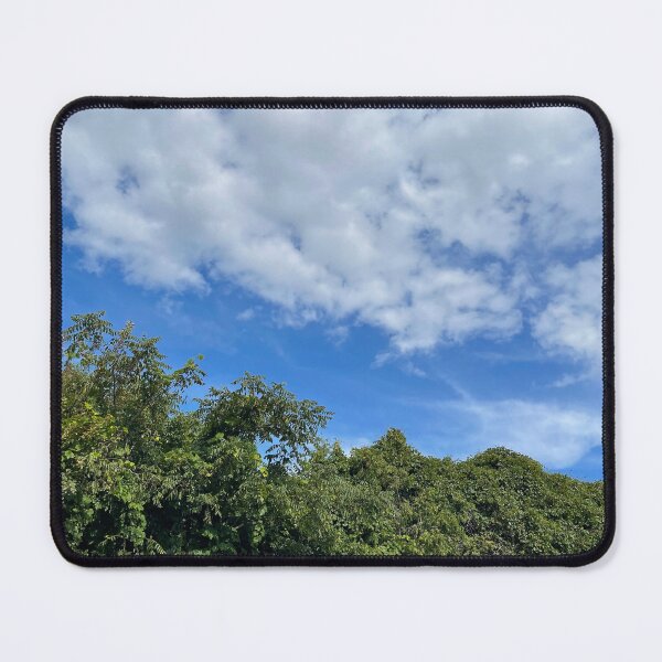 Item preview, Blue sky with clouds and green trees designed and sold by EleniA8.