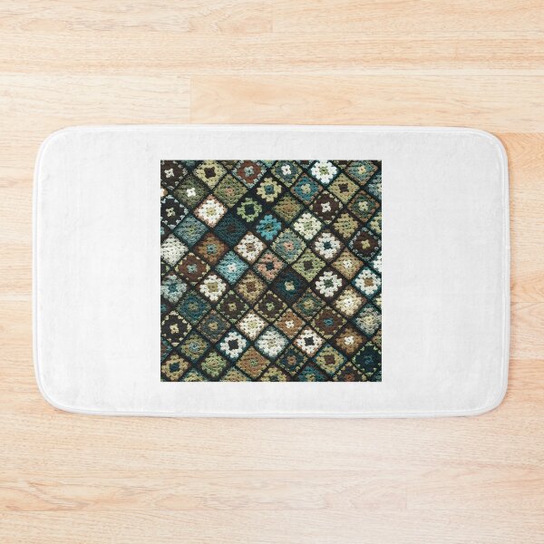 Item preview, Crochet Granny Square Pattern Dark Green designed and sold by lincolnloritas.