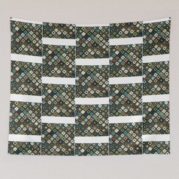Item preview, Crochet Granny Square Pattern Dark Green designed and sold by lincolnloritas.