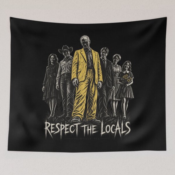 Item preview, Respect The Locals Creepy Smiling Monsters Small Town Horror Design designed and sold by gritgraphas.