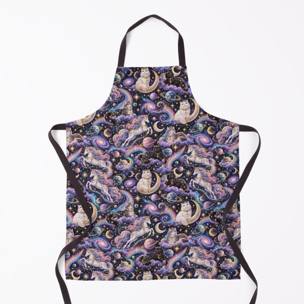 Item preview, Celestial Cats Unicorns and Rainbows in Space Pattern designed and sold by Flower Magic .