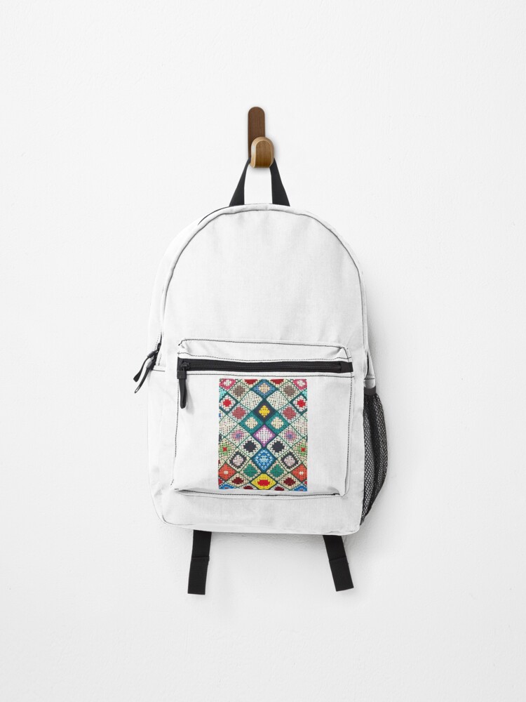 Thumbnail 1 of 3, Backpack, Crochet Granny Square Pattern In Multi-Color designed and sold by lincolnloritas.