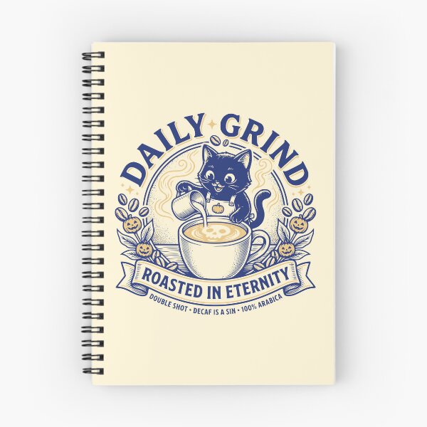 Item preview, Daily Grind Barista Cat Coffee Spooky Halloween designed and sold by 89shirts.