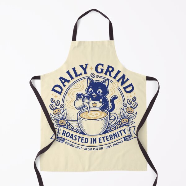 Item preview, Daily Grind Barista Cat Coffee Spooky Halloween designed and sold by 89shirts.