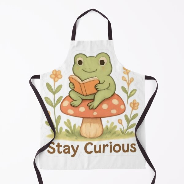 Item preview, Stay Curious Frog Reading Sticker – Cute Book Lover designed and sold by Shree shyam khatu ji.