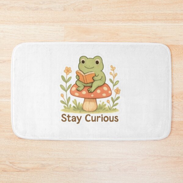 Item preview, Stay Curious Frog Reading Sticker – Cute Book Lover designed and sold by Shree shyam khatu ji.