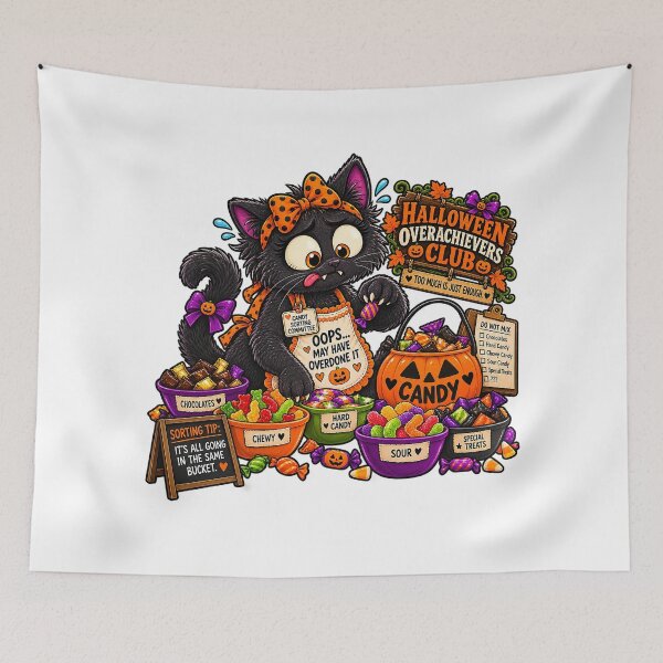 Item preview, ⚡HALLOWEEN OVERACHIEVERS CLUB - Kit's Candy Sorting Chaos designed and sold by WheelieGdArt.