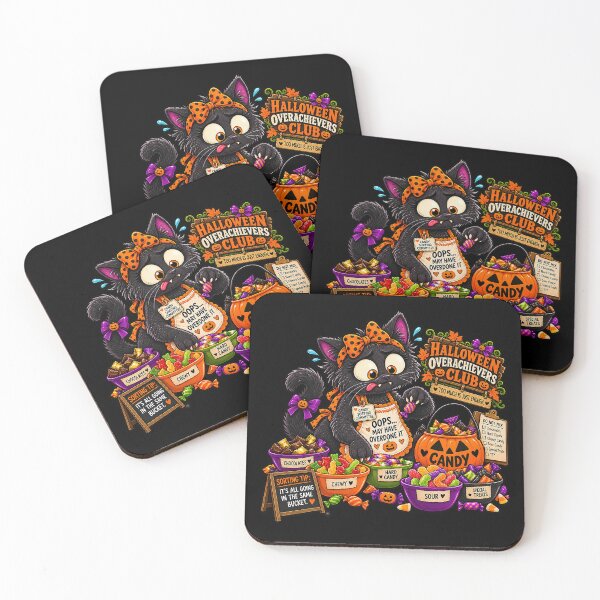 Item preview, ⚡HALLOWEEN OVERACHIEVERS CLUB -  Kit's Candy Sorting Chaos - dark version designed and sold by WheelieGdArt.