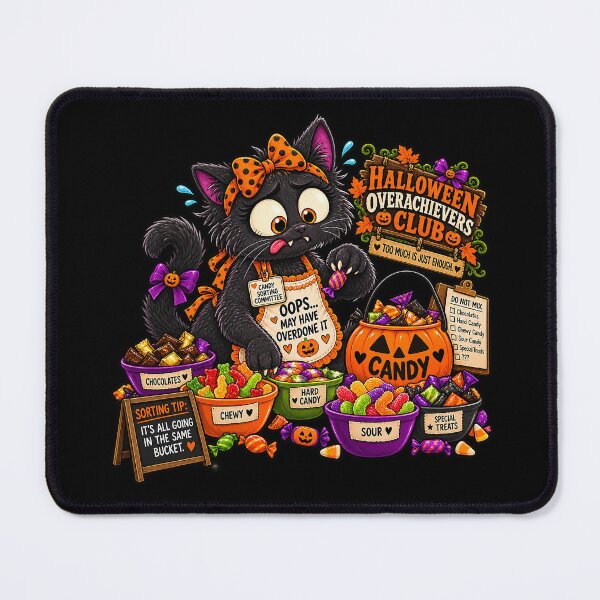 Item preview, ⚡HALLOWEEN OVERACHIEVERS CLUB - Kit's Candy Sorting Chaos - dark version designed and sold by WheelieGdArt.