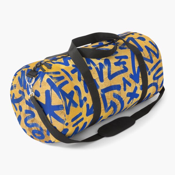 Item preview, Gold Metallic Blue Graffiti Tags Street Art Pattern designed and sold by FestivityFinds.