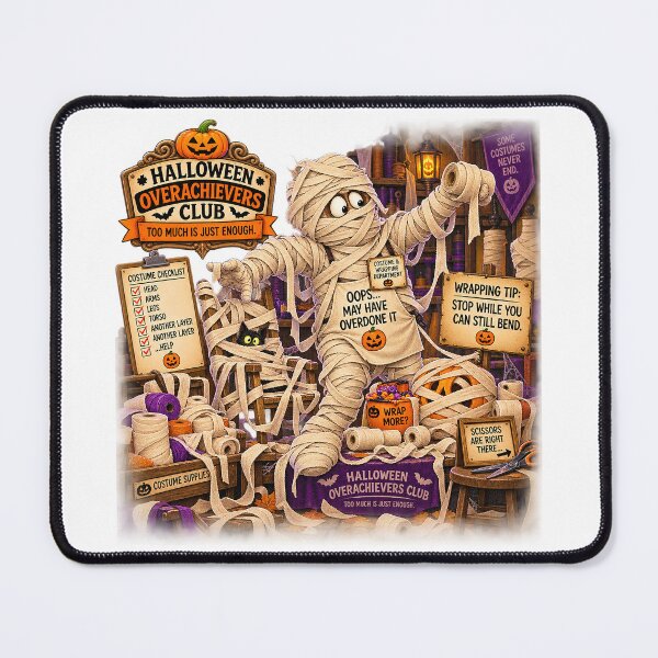 Item preview, ⚡HALLOWEEN OVERACHIEVERS CLUB - Manny Mummy's Costume & Wrapping Department designed and sold by WheelieGdArt.