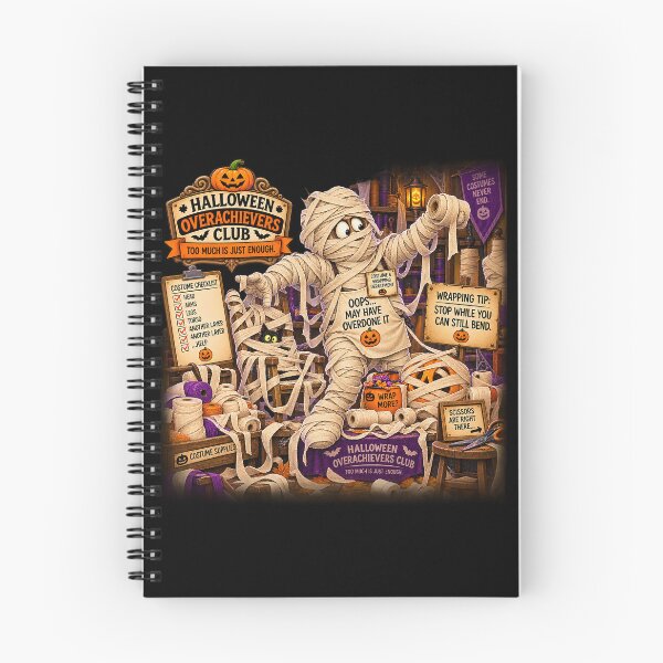 Item preview, ⚡HALLOWEEN OVERACHIEVERS CLUB -  Manny Mummy's Costume & Wrapping Department - dark version designed and sold by WheelieGdArt.